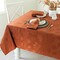 Harvest Legacy Damask Fabric Table Cloth Fall, Harvest, and Thanksgiving Tablecloth (Rust/Burnt Orange, 52" x 52" Square)